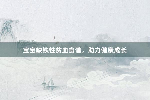 宝宝缺铁性贫血食谱，助力健康成长